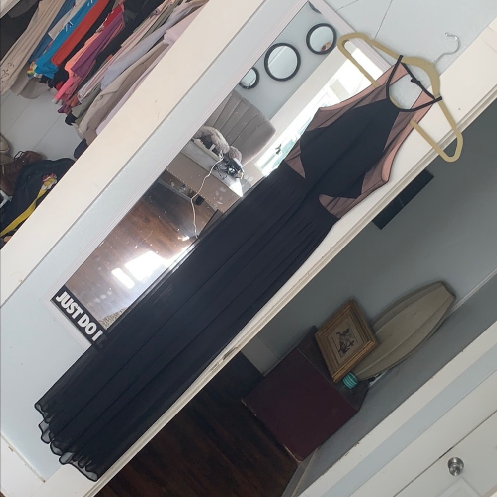 Long black evening gown
